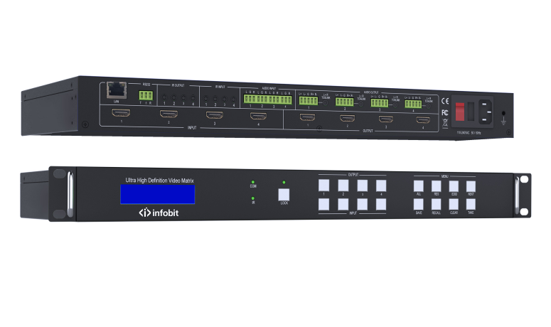 Бесподрывный матричный коммутатор Infobit, iMatrix H44HAW,  HDMI 4×4